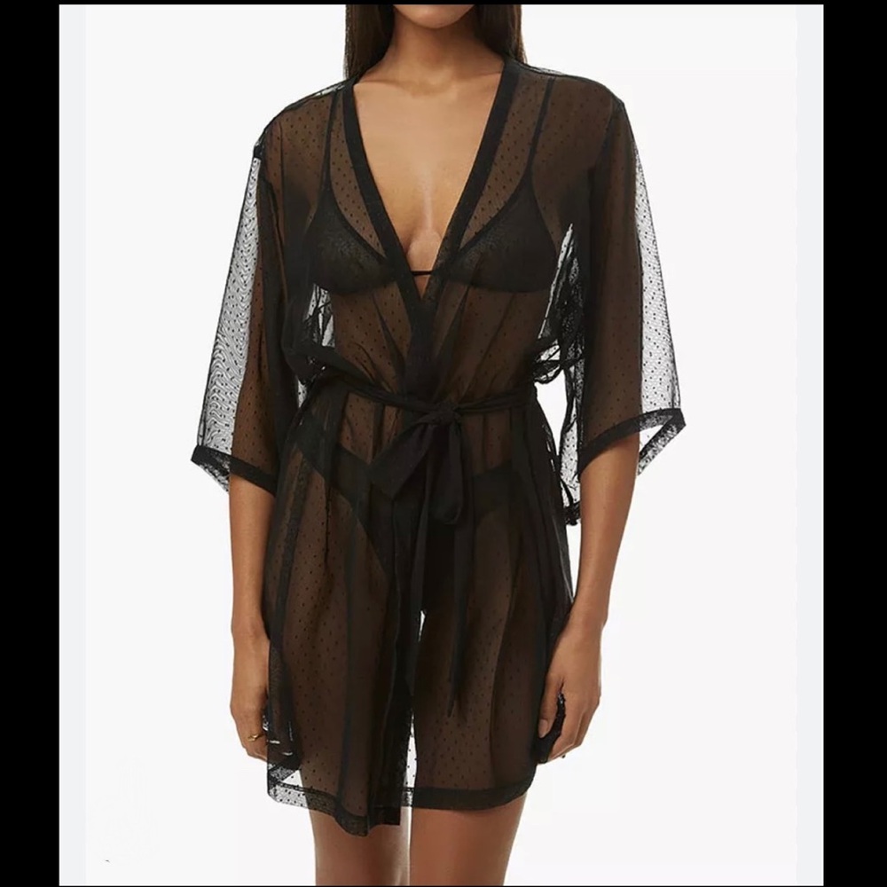 Swiss Dot Mesh Robe from WeWoreWhat. Bought from Revolve